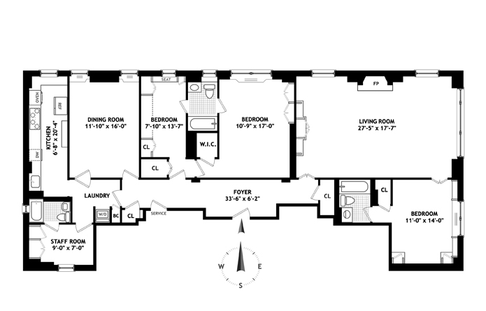 Floorplan for 439 East 51st Street